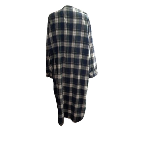 Wynbrier Night Shirt Sleep Gown Unisex 100% Cotton Plaid M 1/4 button Portugal . - Picture 5 of 16